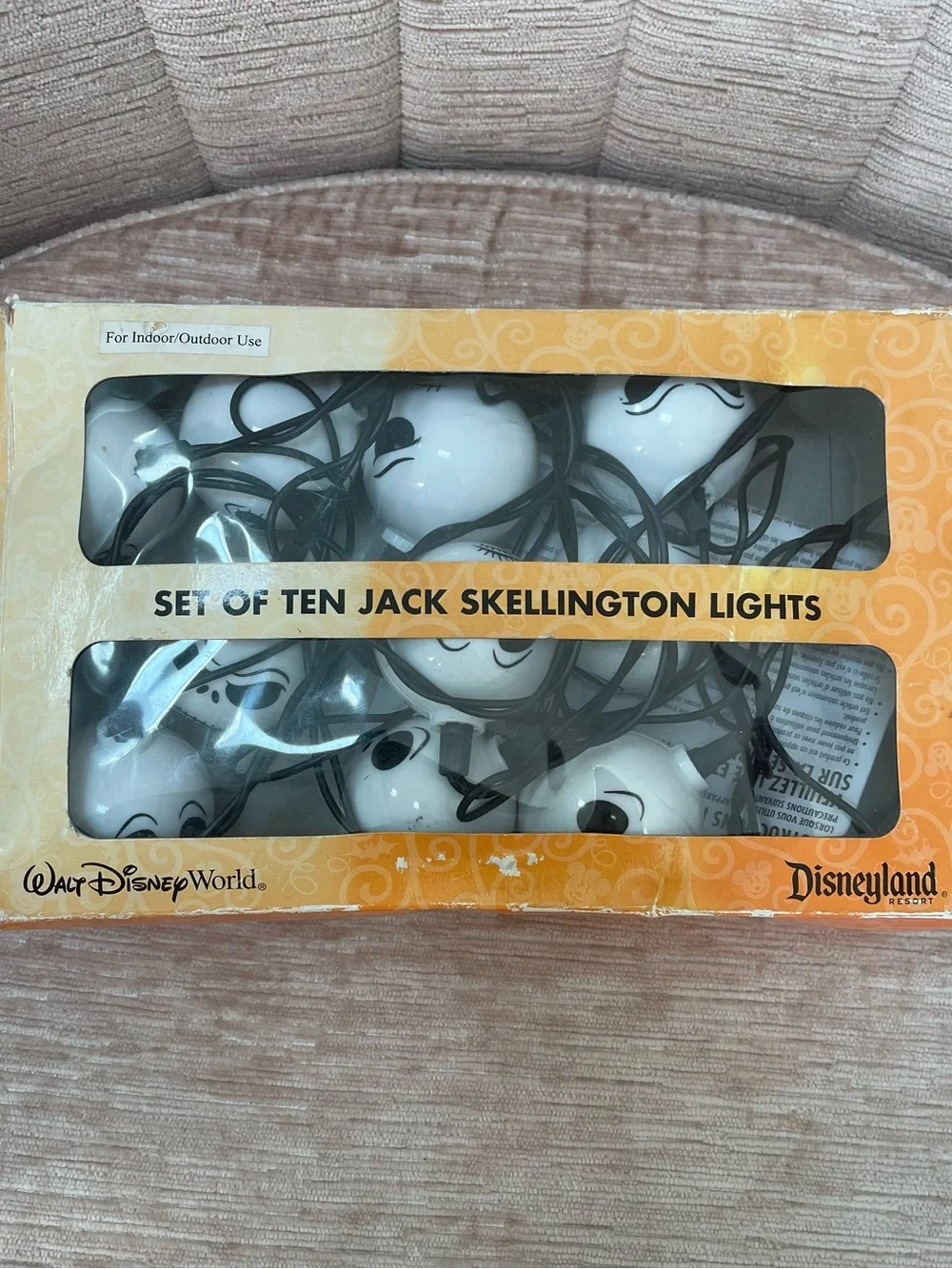Nightmare Before Christmas Jack Skeleton Lights (2) Sets of 10 Lights See Pics